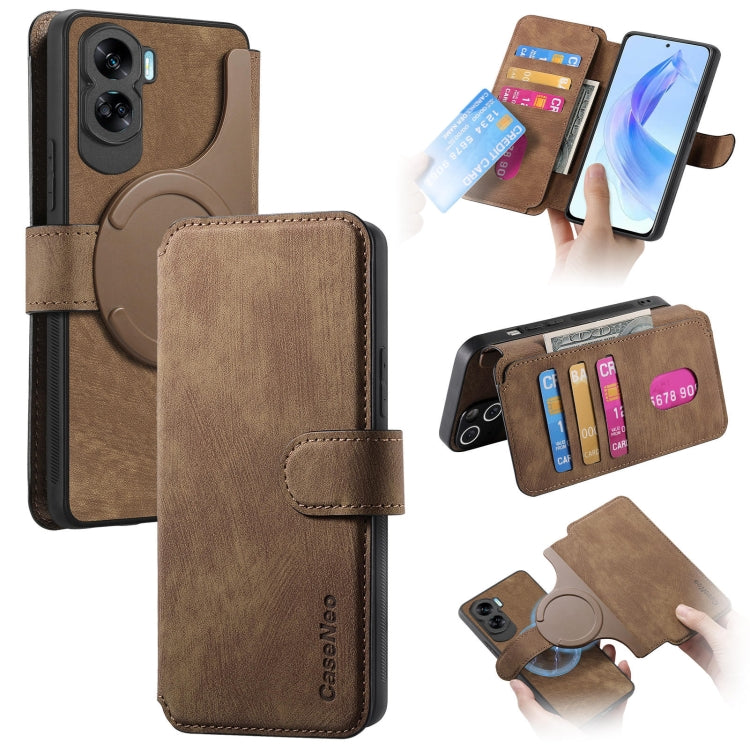 For Honor 90 Lite CaseNeo MagSafe RFID Anti-theft Retro Leather Phone Case(Brown)