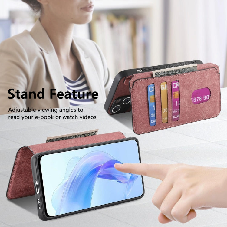 Coque Pour Honor 90 LiteÉtui de Téléphone en Cuir Rétro avec MagSafe et RFID Antivol (Rose)