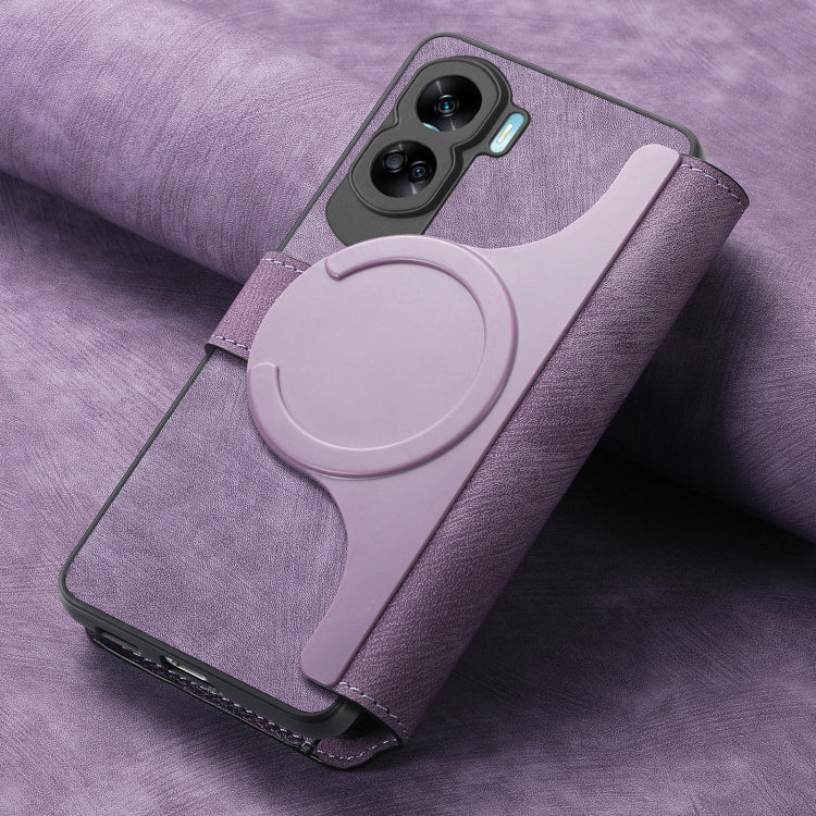For Honor 90 Lite CaseNeo MagSafe RFID Anti-theft Retro Leather Phone Case(Purple)