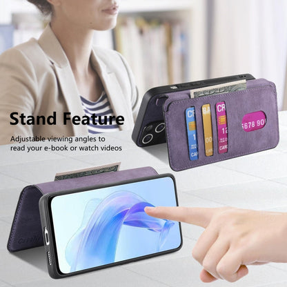 For Honor 90 Lite CaseNeo MagSafe RFID Anti-theft Retro Leather Phone Case(Purple)