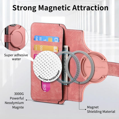 For Honor X7b CaseNeo MagSafe RFID Anti-theft Retro Leather Phone Case(Pink)