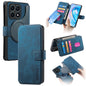 Coque For Honor X8a - Étui en cuir rétro avec MagSafe et blocage RFID (bleu)