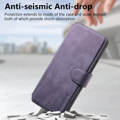 For Honor X8a CaseNeo MagSafe RFID Anti-theft Retro Leather Phone Case(Purple)