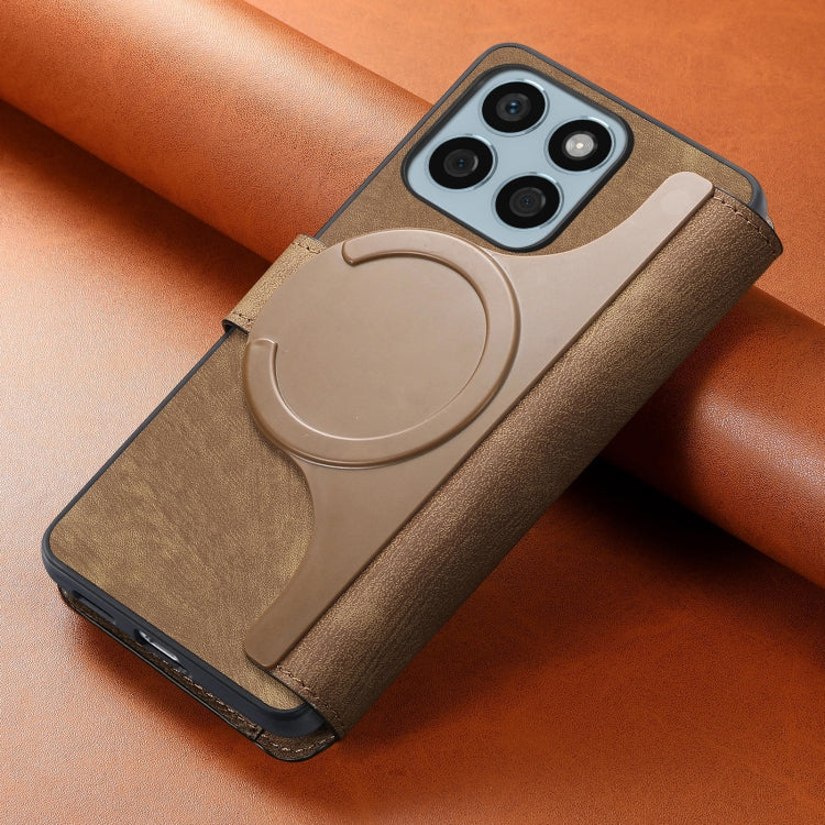 For Honor X8b CaseNeo MagSafe RFID Anti-theft Retro Leather Phone Case(Brown)