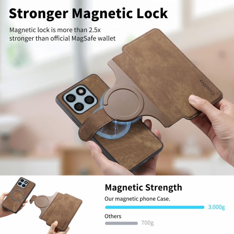 For Honor X8b CaseNeo MagSafe RFID Anti-theft Retro Leather Phone Case(Brown)