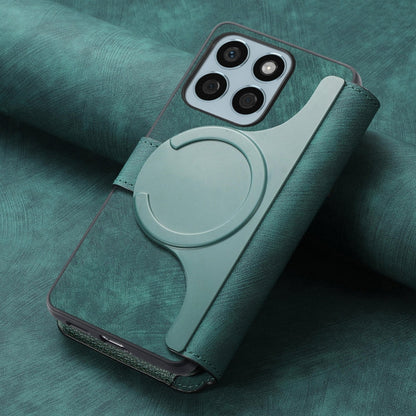 For Honor X8b CaseNeo MagSafe RFID Anti-theft Retro Leather Phone Case(Green)