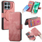 Coque For Honor X8bÉtui en cuir rétro anti-vol RFID Neo MagSafe (rose)