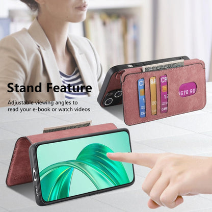Coque For Honor X8bÉtui en cuir rétro anti-vol RFID Neo MagSafe (rose)