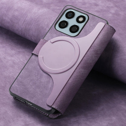 For Honor X8b CaseNeo MagSafe RFID Anti-theft Retro Leather Phone Case(Purple)