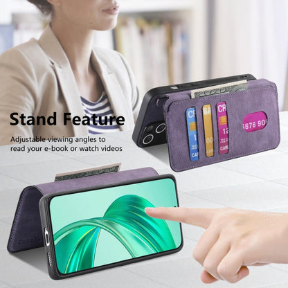 For Honor X8b CaseNeo MagSafe RFID Anti-theft Retro Leather Phone Case(Purple)
