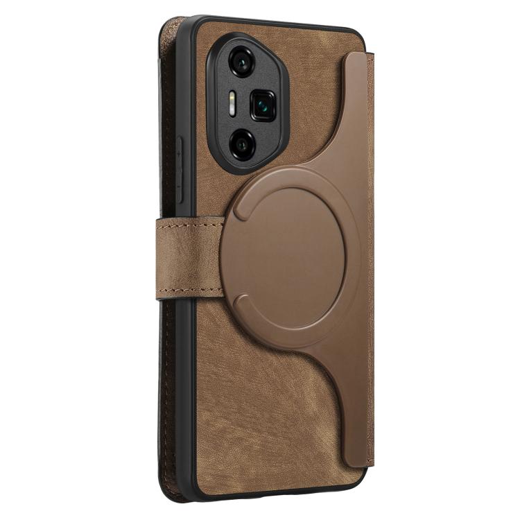 For Honor 300 Ultra CaseNeo MagSafe RFID Anti-theft Retro Leather Phone Case(Brown)