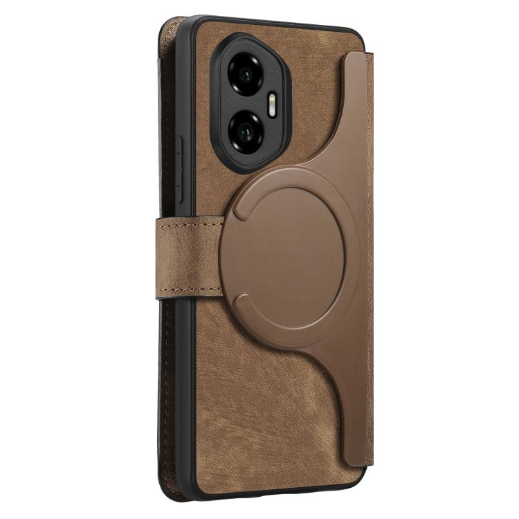 For Honor 300 CaseNeo MagSafe RFID Anti-theft Retro Leather Phone Case(Brown)