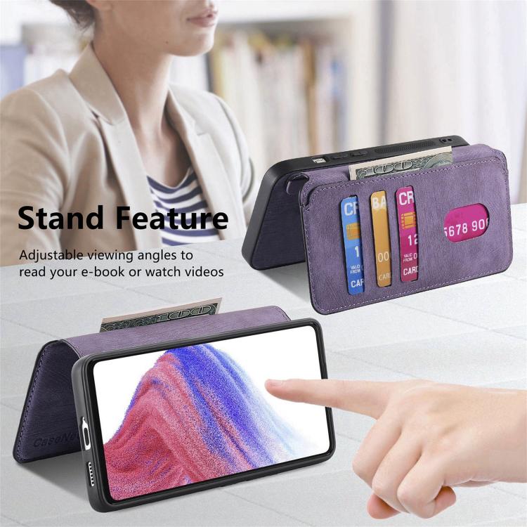 Coque For Honor 300 CaseNeo MagSafe RFID Antivol en Cuir Rétro pour Téléphone (Violet)