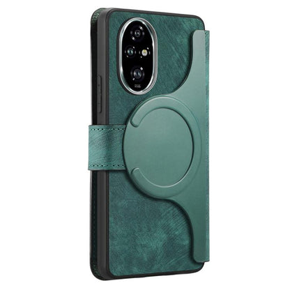 Coque For Honor 200 ProNeo MagSafe RFID Antivol en Cuir Rétro (Vert)