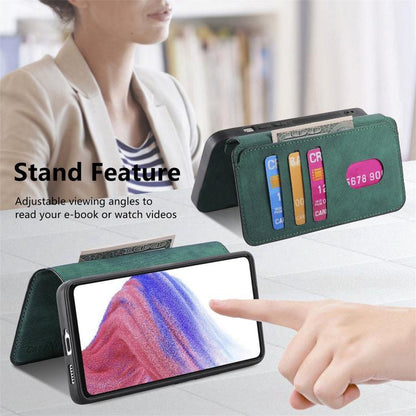 Coque For Honor 200 ProNeo MagSafe RFID Antivol en Cuir Rétro (Vert)