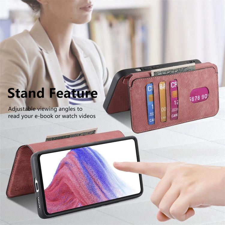 Coque Honor 200 Pro Neo MagSafe RFID Antivol en Cuir Rétro (Rose)