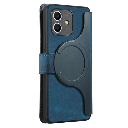For Honor Play6C CaseNeo MagSafe RFID Anti-theft Retro Leather Phone Case(Blue)