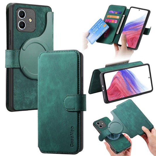 For Honor Play6C CaseNeo MagSafe RFID Anti-theft Retro Leather Phone Case(Green)