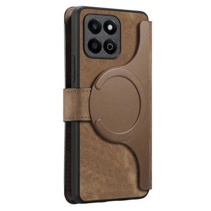 For Honor Play 30M 5G CaseNeo MagSafe RFID Anti-theft Retro Leather Phone Case(Brown)