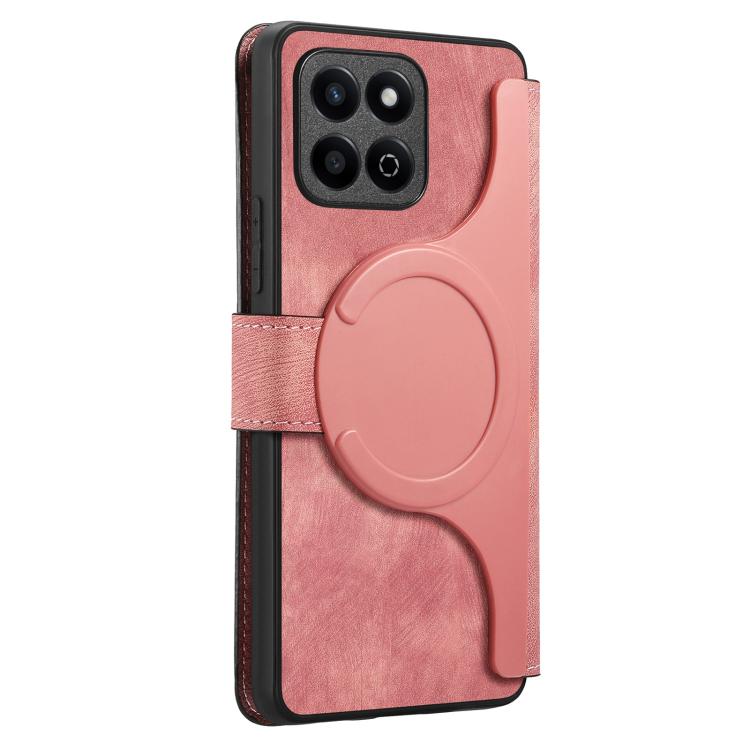 For Honor Play 30M 5G CaseNeo MagSafe RFID Anti-theft Retro Leather Phone Case(Pink)