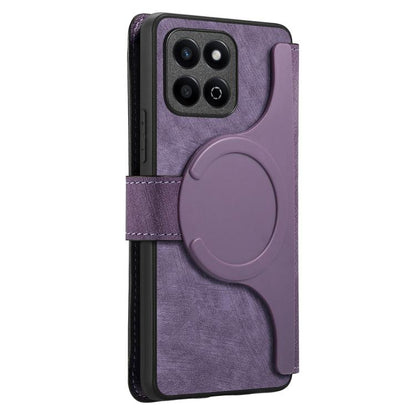For Honor Play 30M 5G CaseNeo MagSafe RFID Anti-theft Retro Leather Phone Case(Purple)