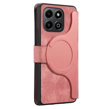 For Honor X6b CaseNeo MagSafe RFID Anti-theft Retro Leather Phone Case(Pink)