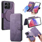 Coque Pour Honor X6b Étui Neo MagSafe RFID Antivol Rétro Cuir Téléphone Étui(Violet)