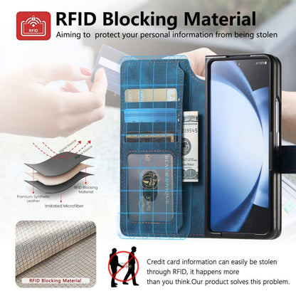 For Samsung Galaxy Z Fold6 CaseNeo MagSafe RFID Anti-theft Retro Leather Phone Case(Blue)