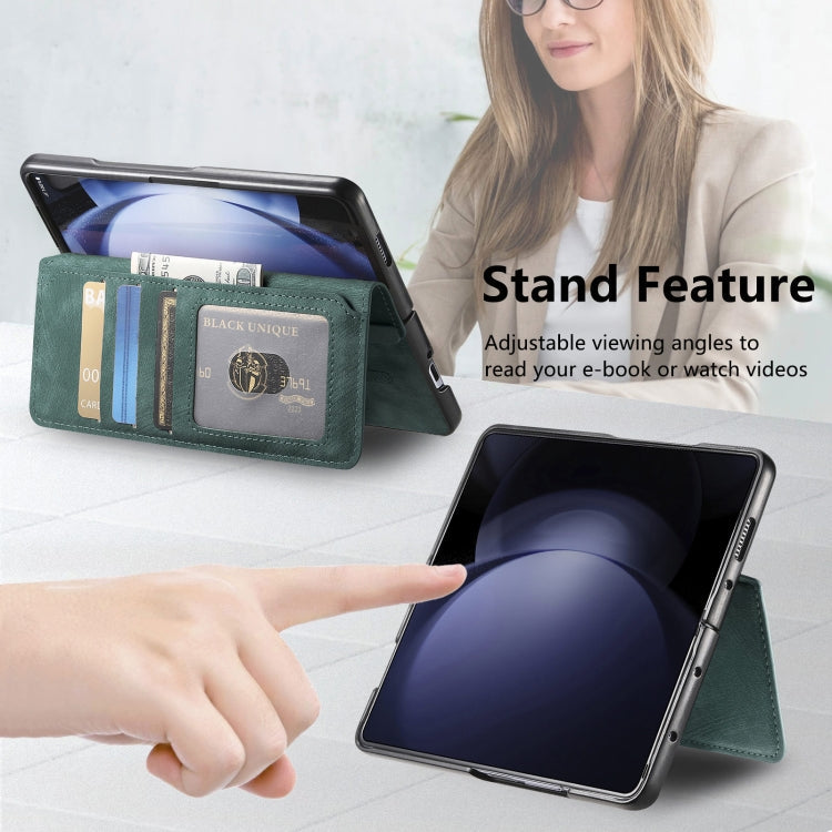 For Samsung Galaxy Z Fold6 CaseNeo MagSafe RFID Anti-theft Retro Leather Phone Case(Green)