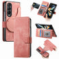 For Samsung Galaxy Z Fold4 CaseNeo MagSafe RFID Anti-theft Retro Leather Phone Case(Pink)