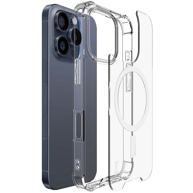 Pour iPhone 16 Pro Max IMAK Space Shield PC + TPU Airbag Coque de protection antichoc MagSafe (Transparent)