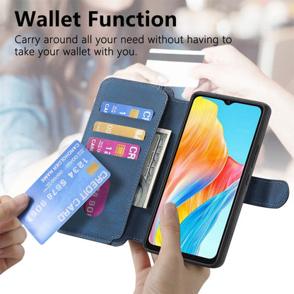 For OPPO A38 4G / A18 4G CaseNeo MagSafe RFID Anti-theft Retro Leather Phone Case(Blue)