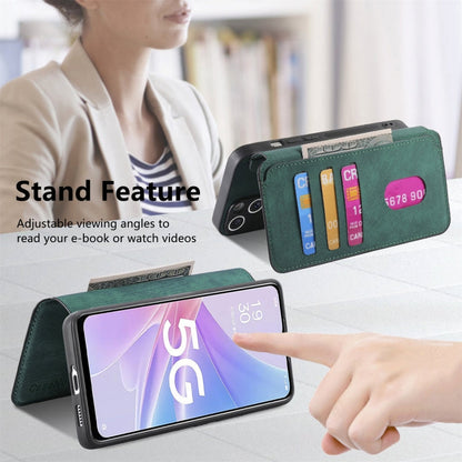 For OPPO A78 5G CaseNeo MagSafe RFID Anti-theft Retro Leather Phone Case(Green)