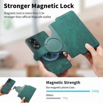 For OPPO A78 5G CaseNeo MagSafe RFID Anti-theft Retro Leather Phone Case(Green)