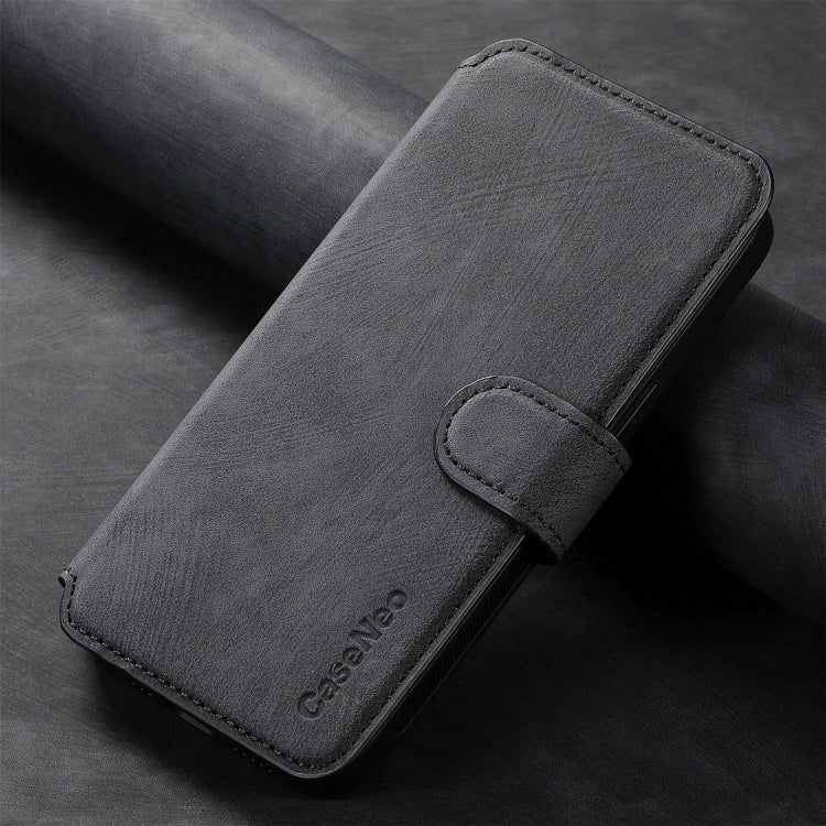 Pour OPPO A79 5G / A2 5G ÉtuiCoque de téléphone en cuir rétro anti-RFID Neo MagSafe (Noir)