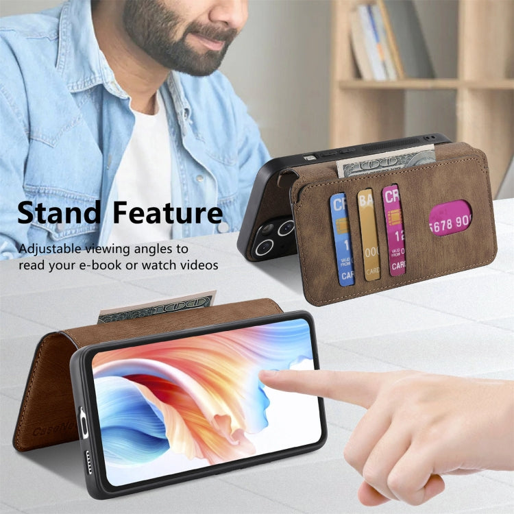 For OPPO A79 5G / A2 5G CaseNeo MagSafe RFID Anti-theft Retro Leather Phone Case(Brown)