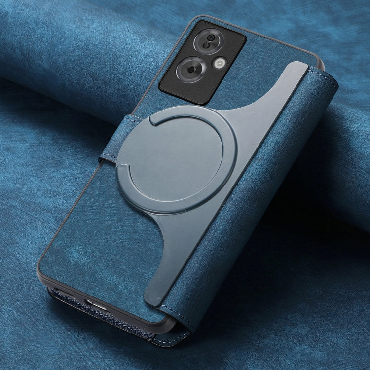For OPPO A79 5G / A2 5G CaseNeo MagSafe RFID Anti-theft Retro Leather Phone Case(Blue)