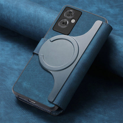 For OPPO A79 5G / A2 5G CaseNeo MagSafe RFID Anti-theft Retro Leather Phone Case(Blue)