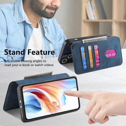 For OPPO A79 5G / A2 5G CaseNeo MagSafe RFID Anti-theft Retro Leather Phone Case(Blue)