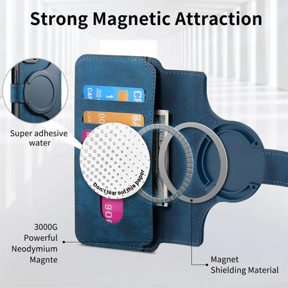 For OPPO A79 5G / A2 5G CaseNeo MagSafe RFID Anti-theft Retro Leather Phone Case(Blue)