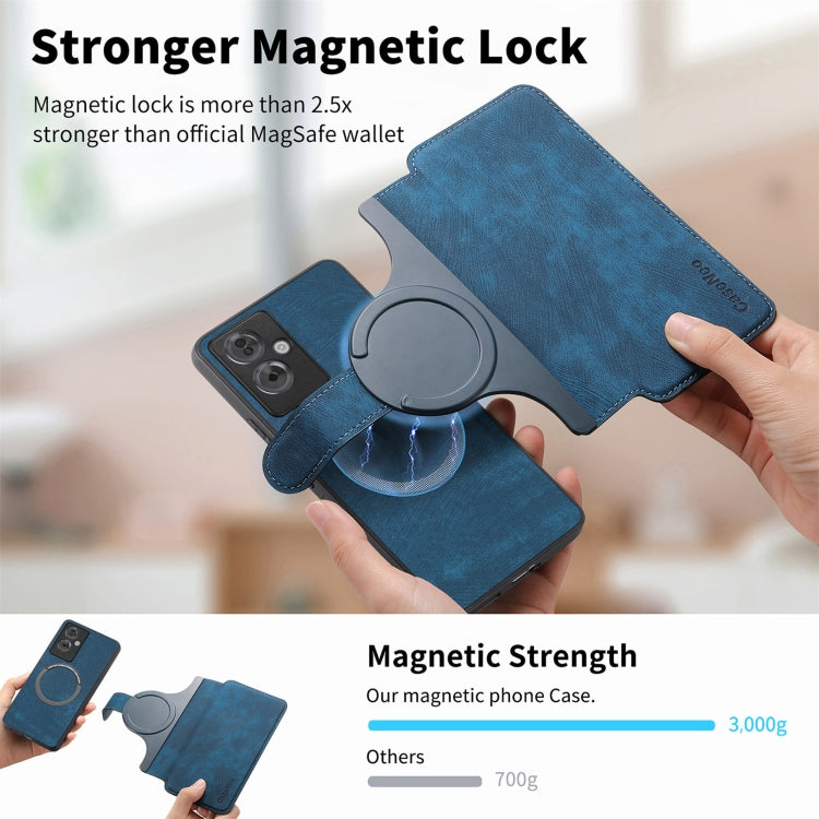 For OPPO A79 5G / A2 5G CaseNeo MagSafe RFID Anti-theft Retro Leather Phone Case(Blue)