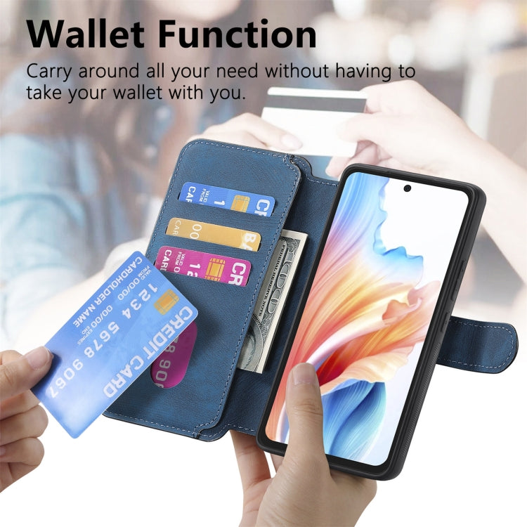 For OPPO A79 5G / A2 5G CaseNeo MagSafe RFID Anti-theft Retro Leather Phone Case(Blue)