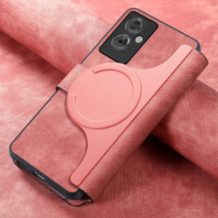 For OPPO A79 5G / A2 5G CaseNeo MagSafe RFID Anti-theft Retro Leather Phone Case(Pink)