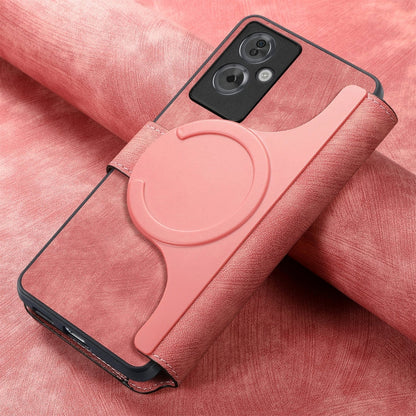 For OPPO A79 5G / A2 5G CaseNeo MagSafe RFID Anti-theft Retro Leather Phone Case(Pink)