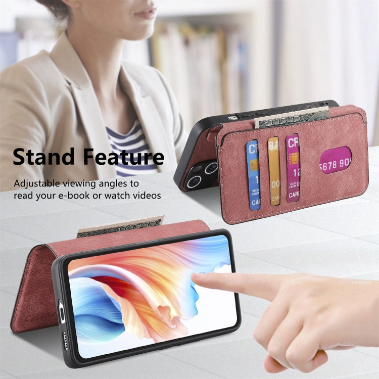 For OPPO A79 5G / A2 5G CaseNeo MagSafe RFID Anti-theft Retro Leather Phone Case(Pink)