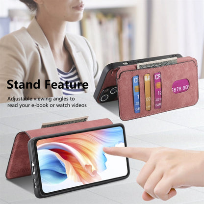For OPPO A79 5G / A2 5G CaseNeo MagSafe RFID Anti-theft Retro Leather Phone Case(Pink)