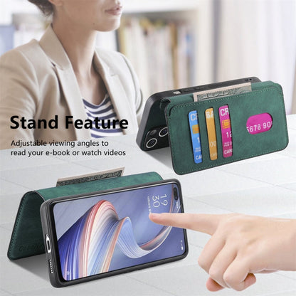 For OPPO A92s CaseNeo MagSafe RFID Anti-theft Retro Leather Phone Case(Green)
