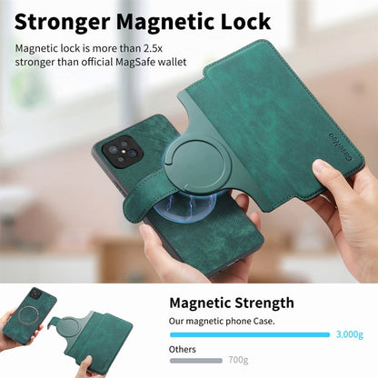For OPPO A92s CaseNeo MagSafe RFID Anti-theft Retro Leather Phone Case(Green)