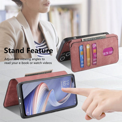 For OPPO A92s CaseNeo MagSafe RFID Anti-theft Retro Leather Phone Case(Pink)