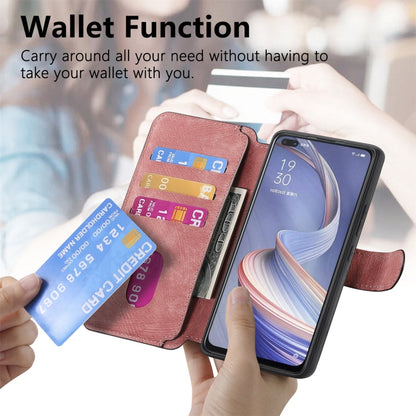 For OPPO A92s CaseNeo MagSafe RFID Anti-theft Retro Leather Phone Case(Pink)